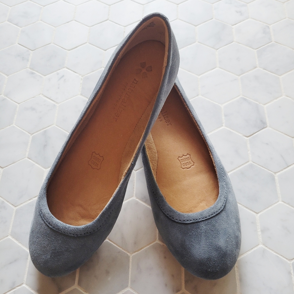 | Naturalizer | Brittany Blue Suede Ballet Flats